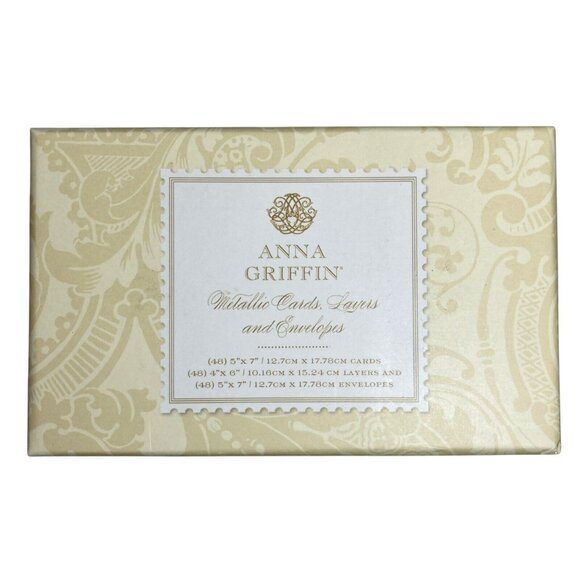 Anna Griffin Metallic Cards Layers Envelopes Box 38 Each + Addl Open Box Items - Picture 2 of 14